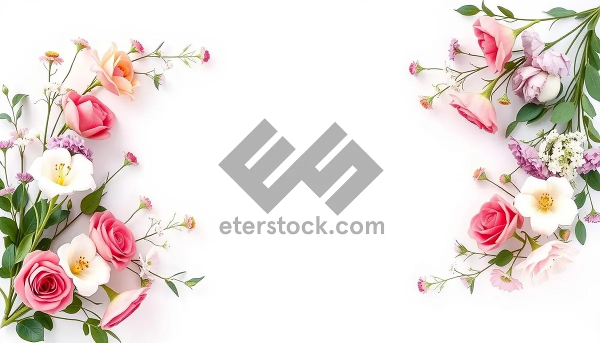 Picture of Floral Silhouette Graphic Design Element Wallpaper