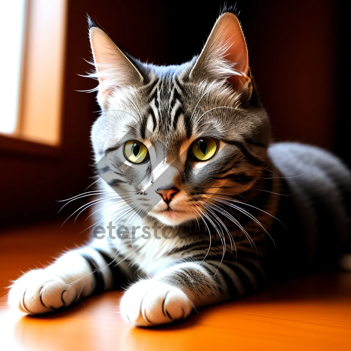 Picture of Playful Purebred Kitty with Cute Whiskers & Adorable Eyes