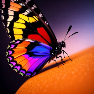 Colorful Monarch Butterfly with Vibrant Wings