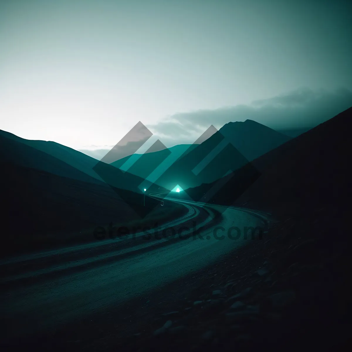 Picture of Scenic Summer Drive on Rural Desert Highway