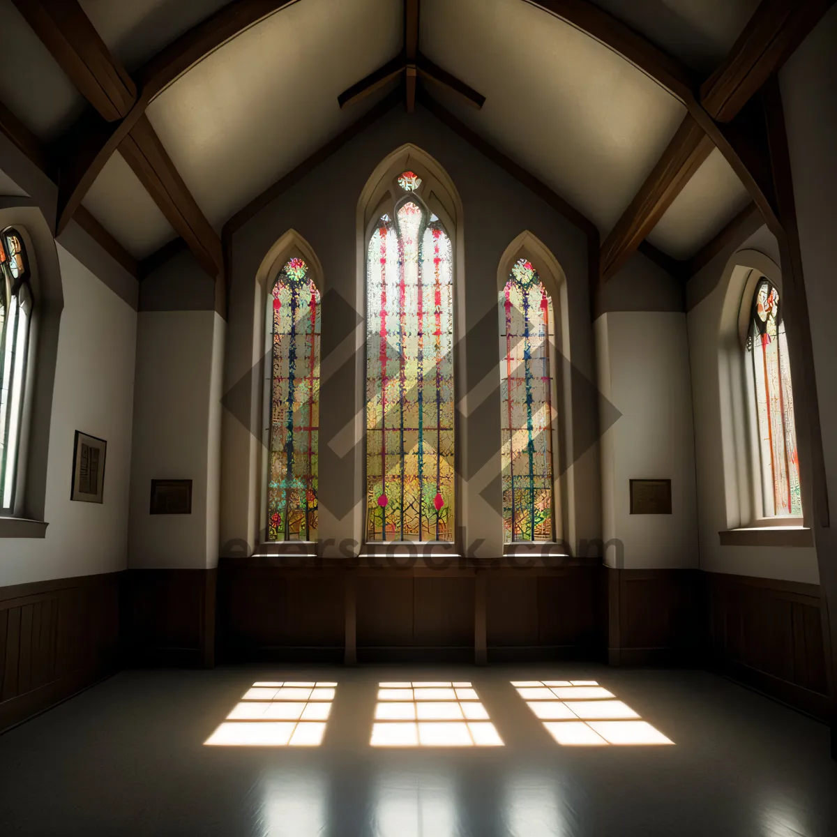 Picture of Divine Illumination: A Glimpse into Historic Catholic Architecture