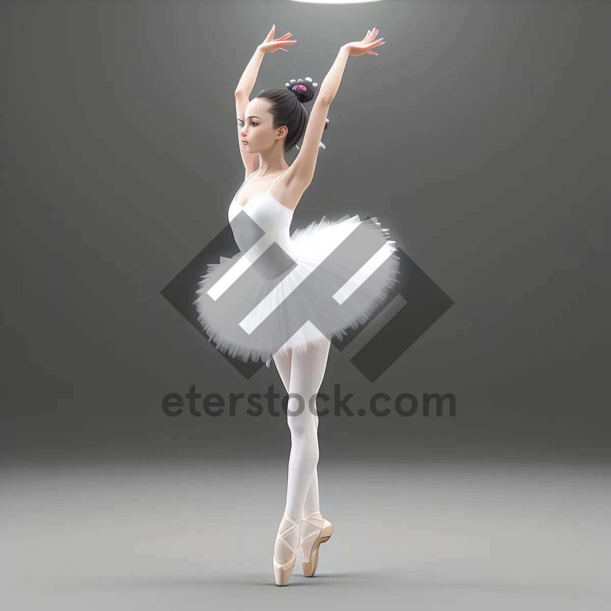 Picture of Elegant Ballerina gracefully performs a captivating dance.