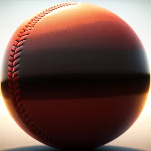 Round Ball Stitched Baseball Sphere Egg Symbol
