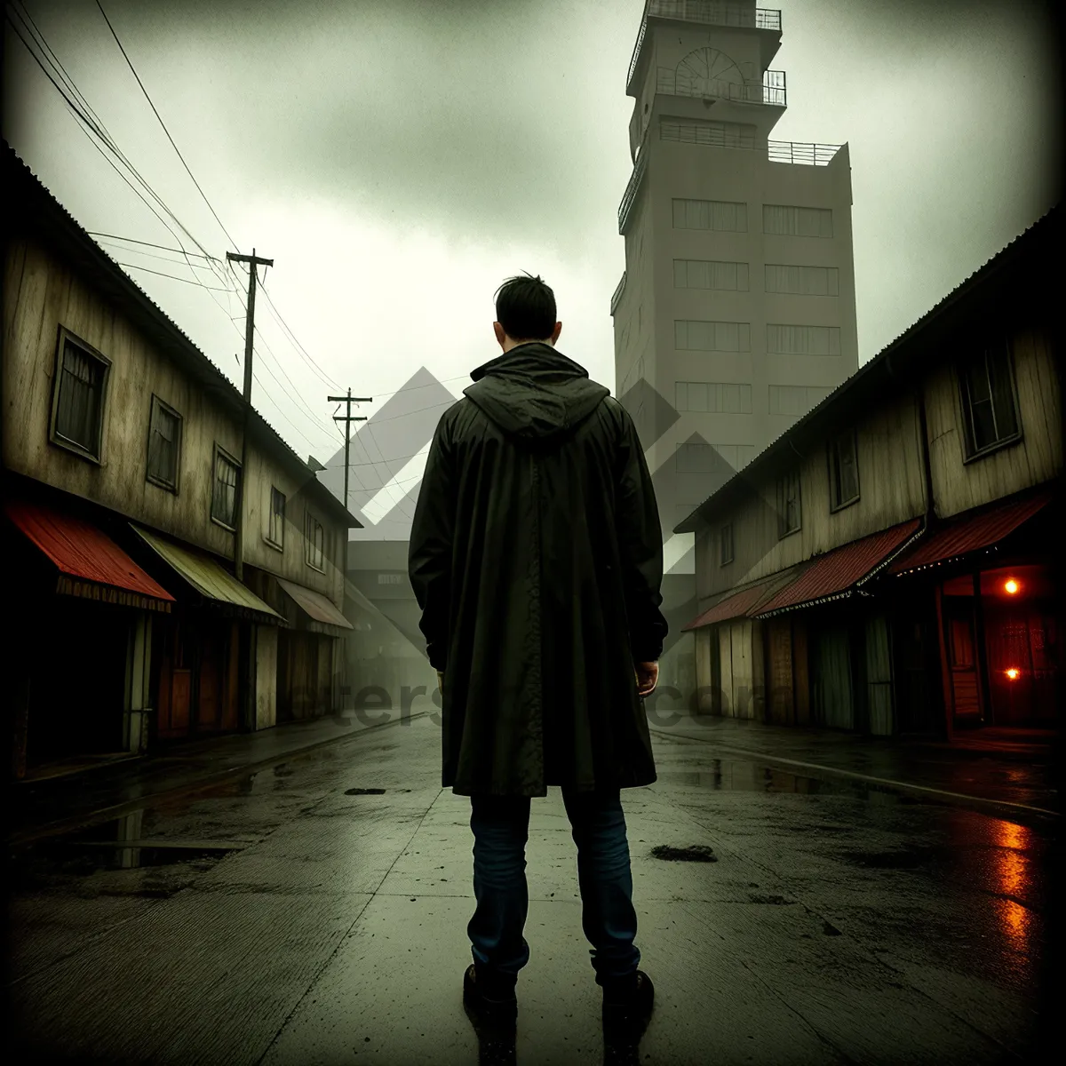 Picture of Monk walking on city sidewalk amidst people