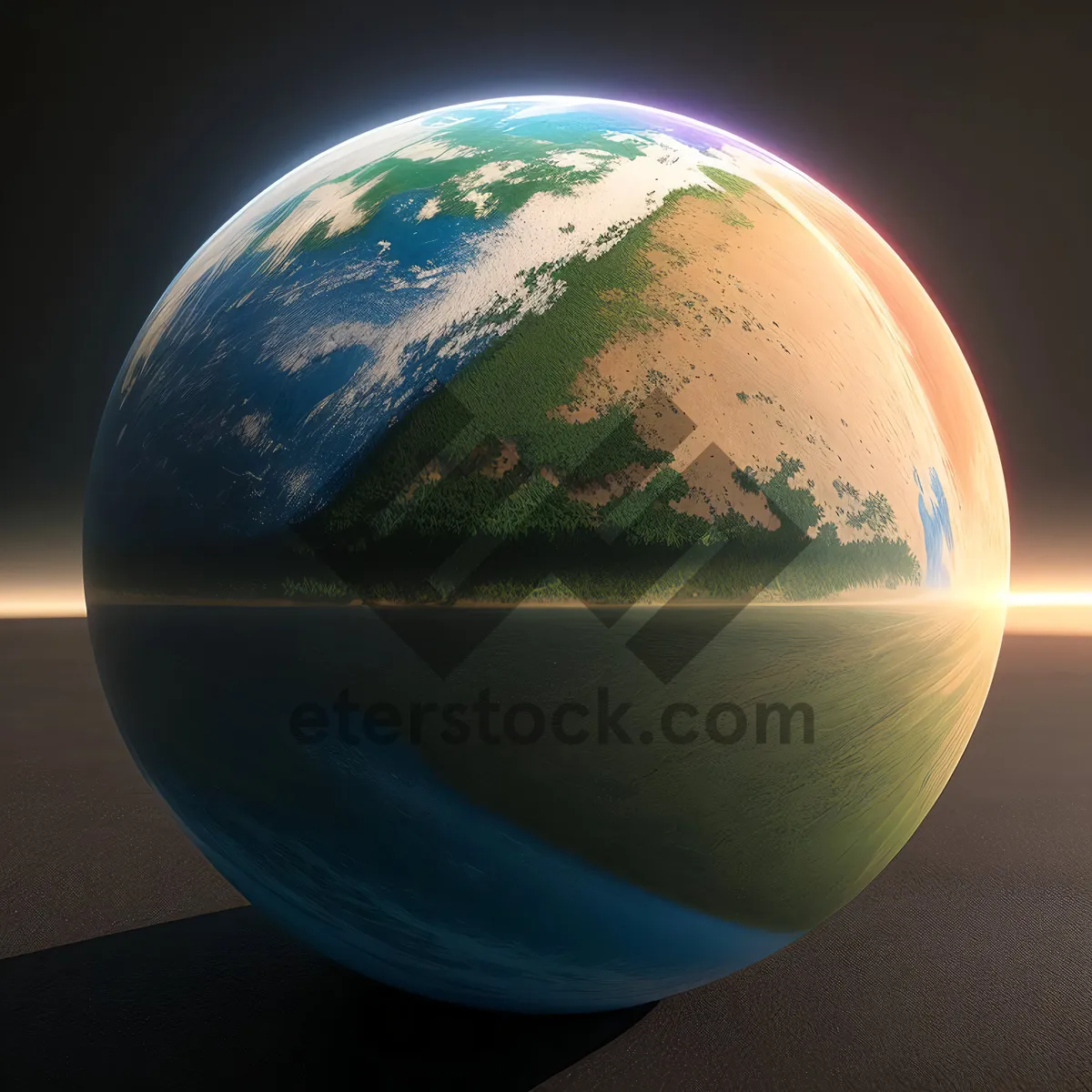 Picture of Global Earth Map Sphere - 3D Geographical Representation