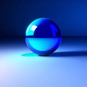 Metallic Circle Web Button Set with Glass Reflection