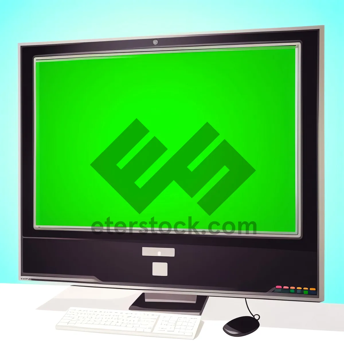 Picture of High-Tech Multimedia Monitor: Digital Display for Office and Entertainment.