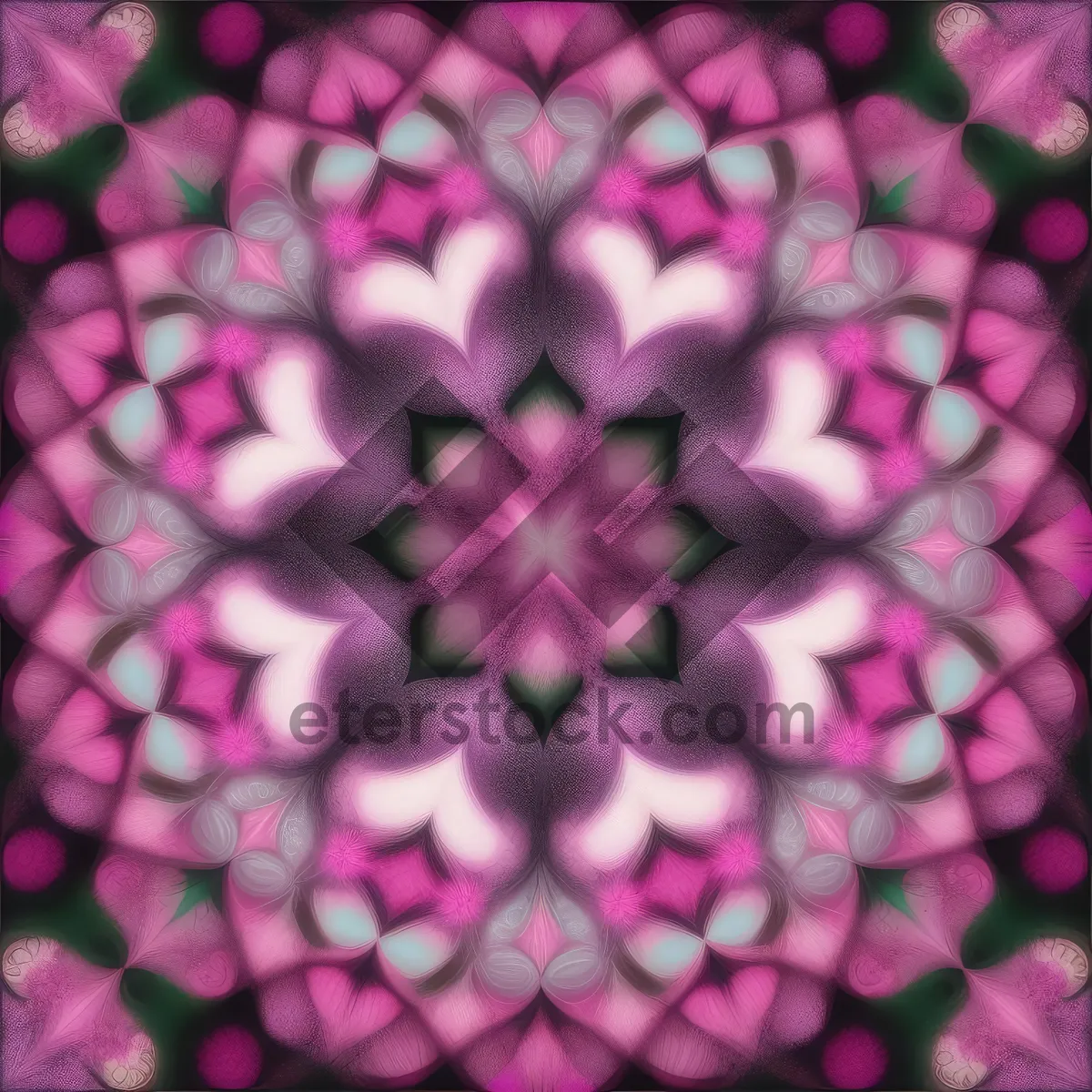 Picture of Colorful Lilac Fractal Floral Pattern Design