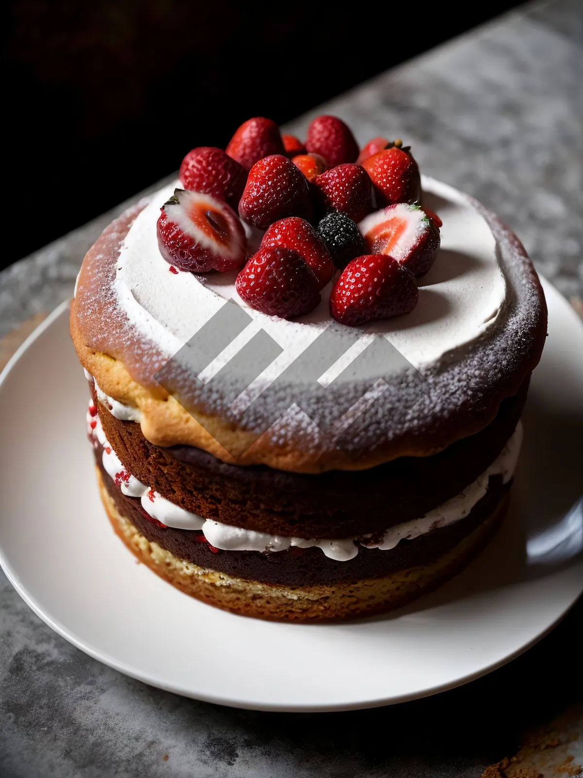 Picture of Fresh Berry Delight: Delicious Plate of Sweet Strawberries