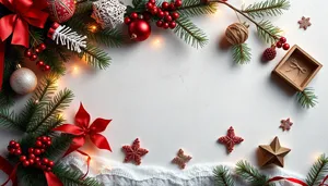 Festive Evergreen Tree Greeting Card Decoration
