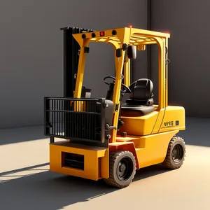 Yellow Forklift Truck for Industrial Transport and Delivery