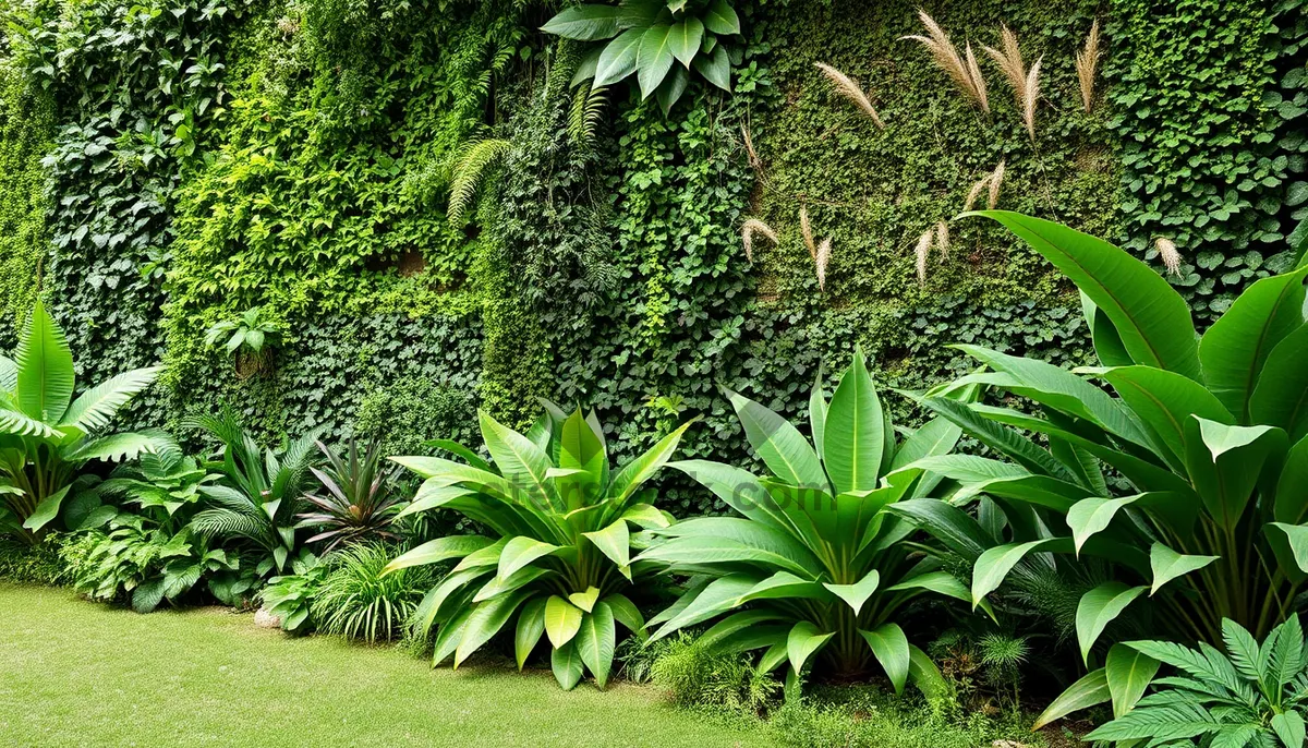 Picture of Tropical Agave Plant in Garden Foliage Nature Close-Up