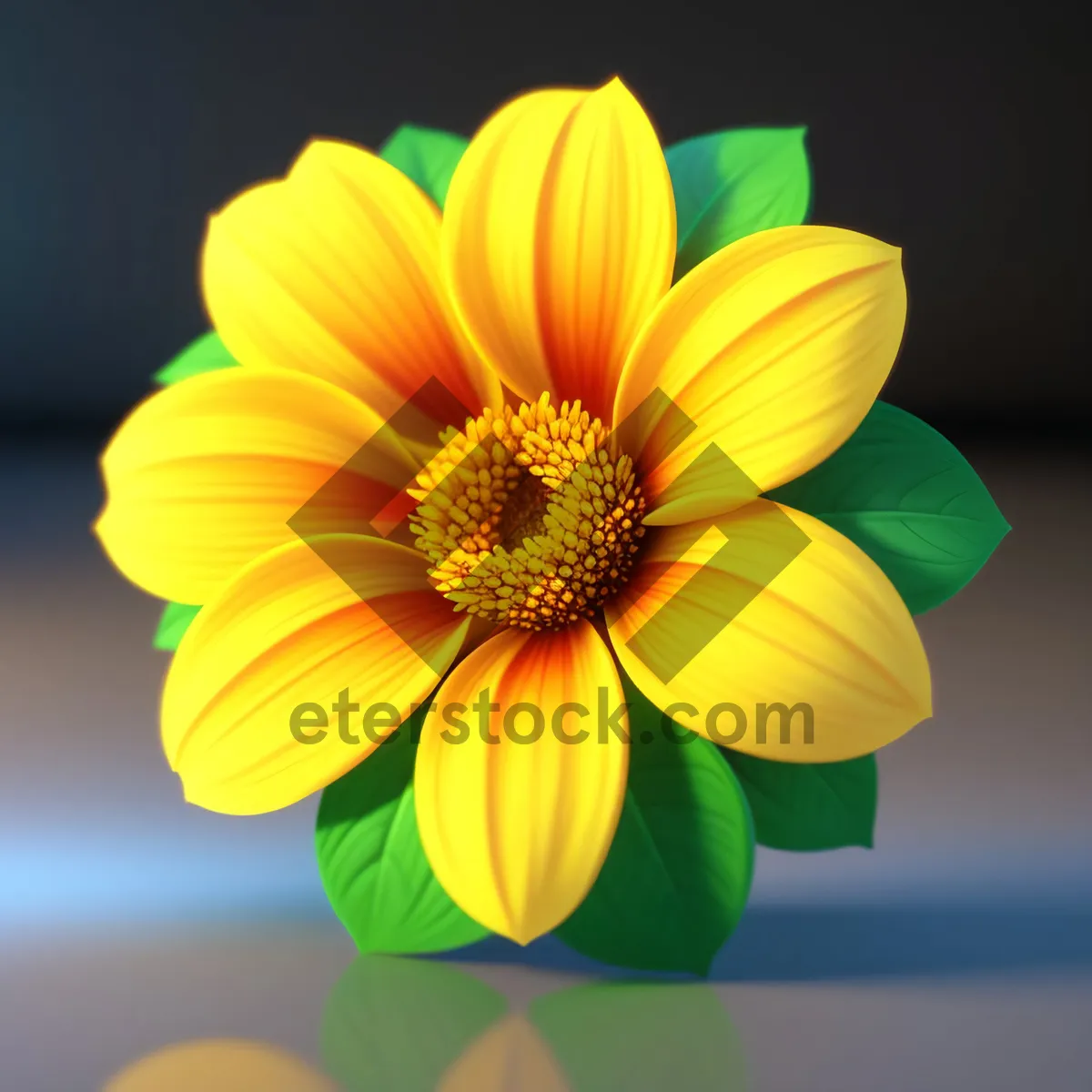 Picture of Vibrant Sunflower Blossom in Full Bloom