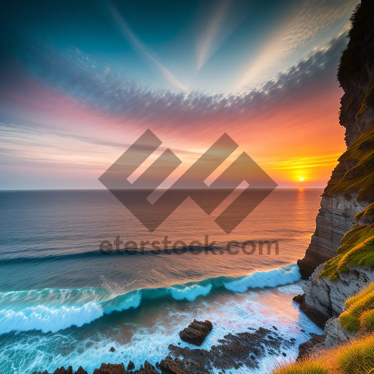 Picture of Serene Sunrise over Tropical Beach