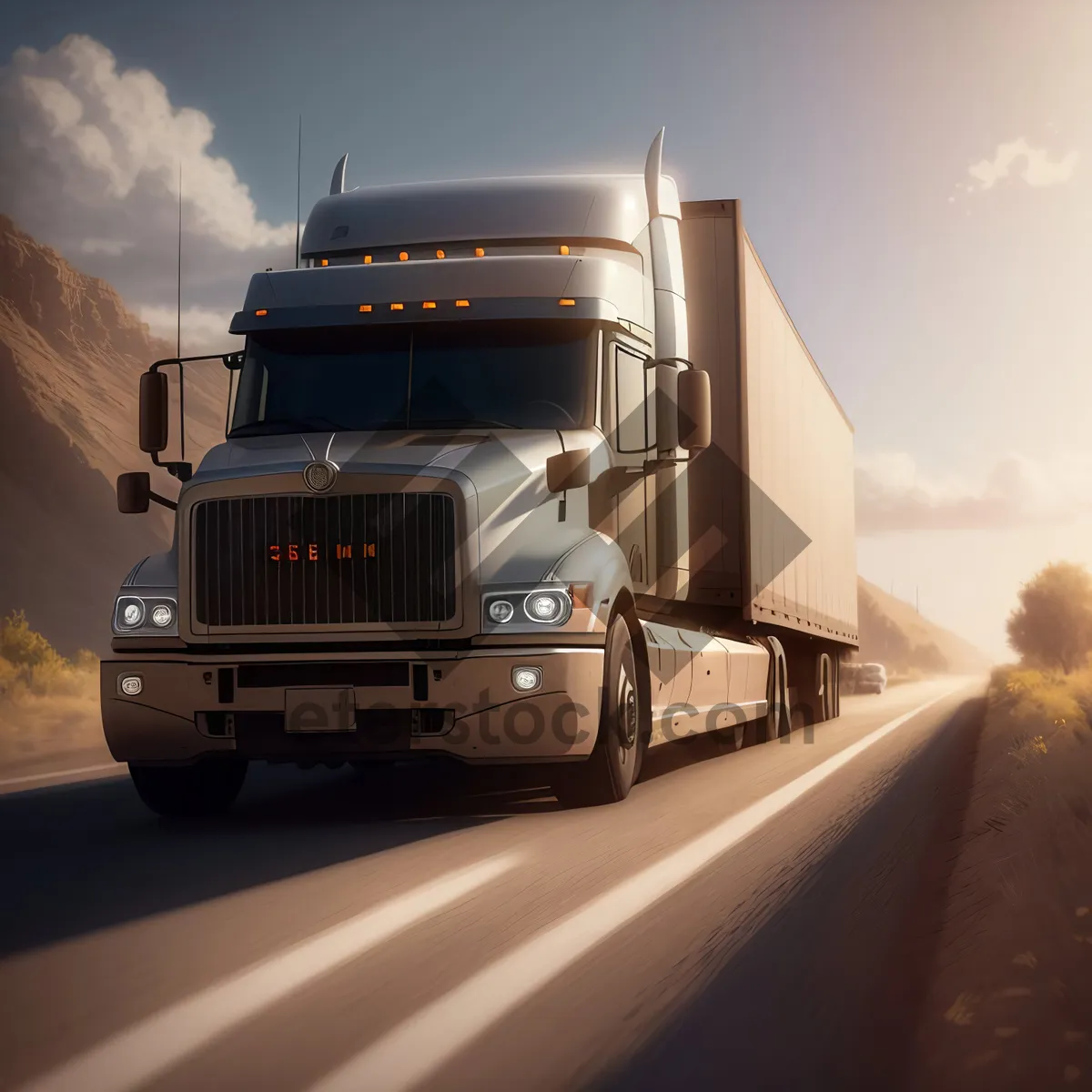 Picture of Speedy Freight: Heavy-duty truck on a highway