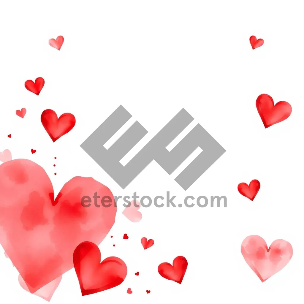 Picture of Valentine's Day Hearts Celebration Card Decoration Design