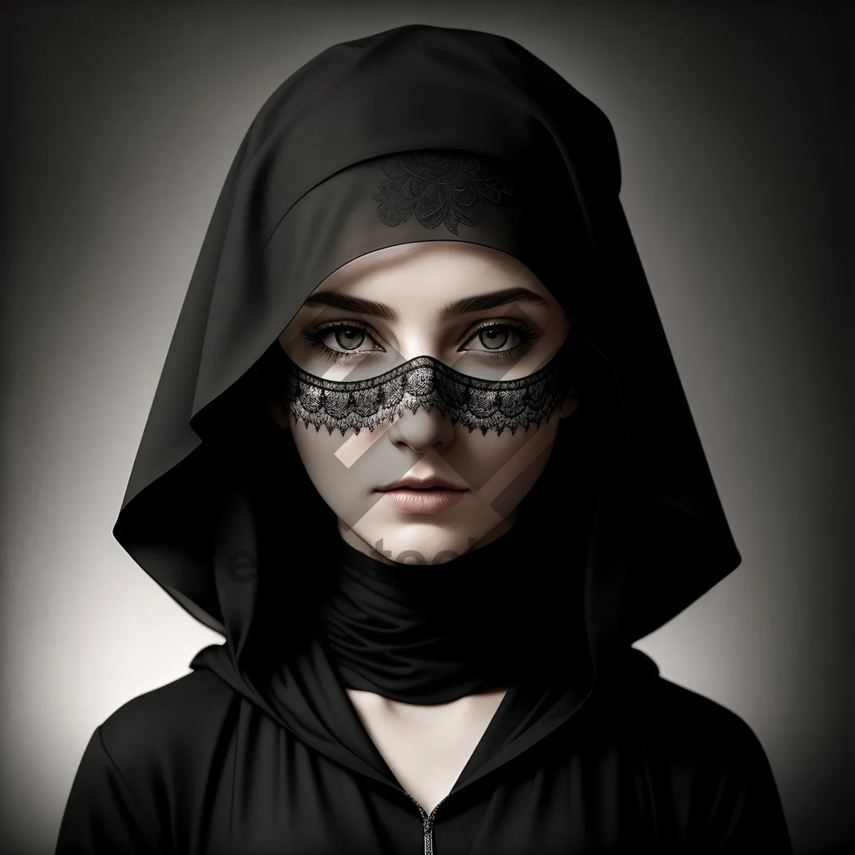 Picture of Glamorous Venetian Lady with Mysterious Mask