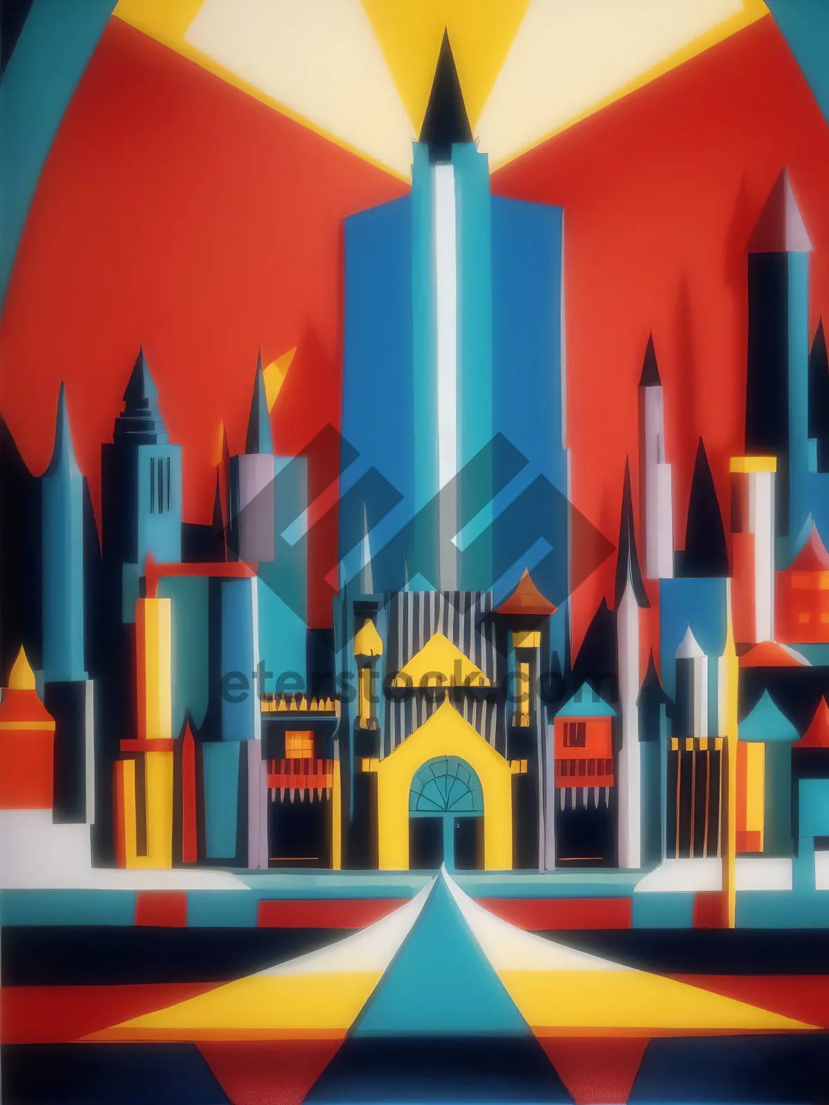 Picture of Colorful School Supplies and Artistic Tools Background Design