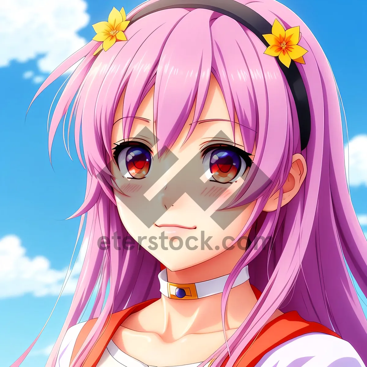 Picture of Cute Coquette Cartoon with Happy Smile