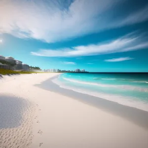 Tranquil Seascape with Sandy Shoreline