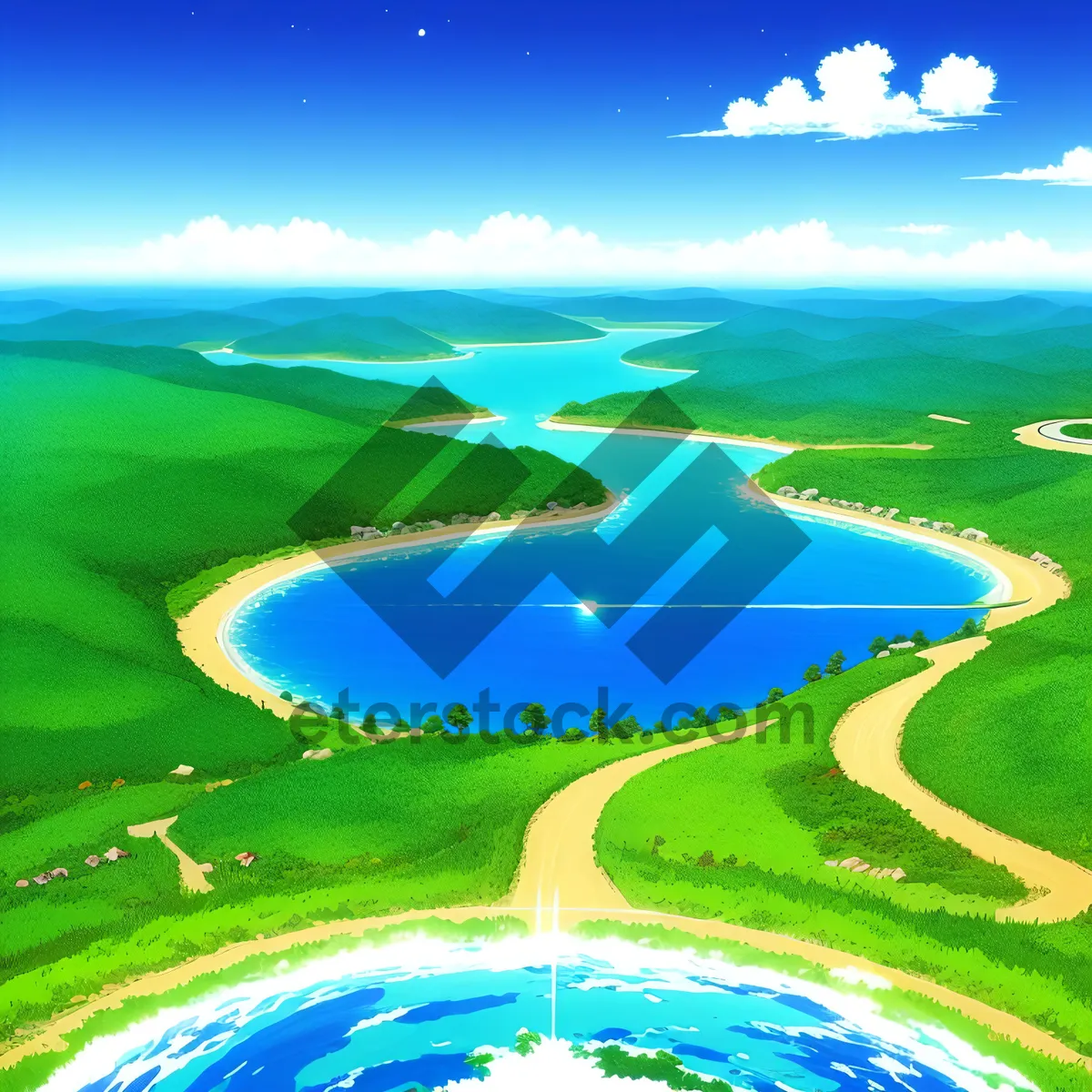 Picture of Scenic Golf Course under Summer Sun