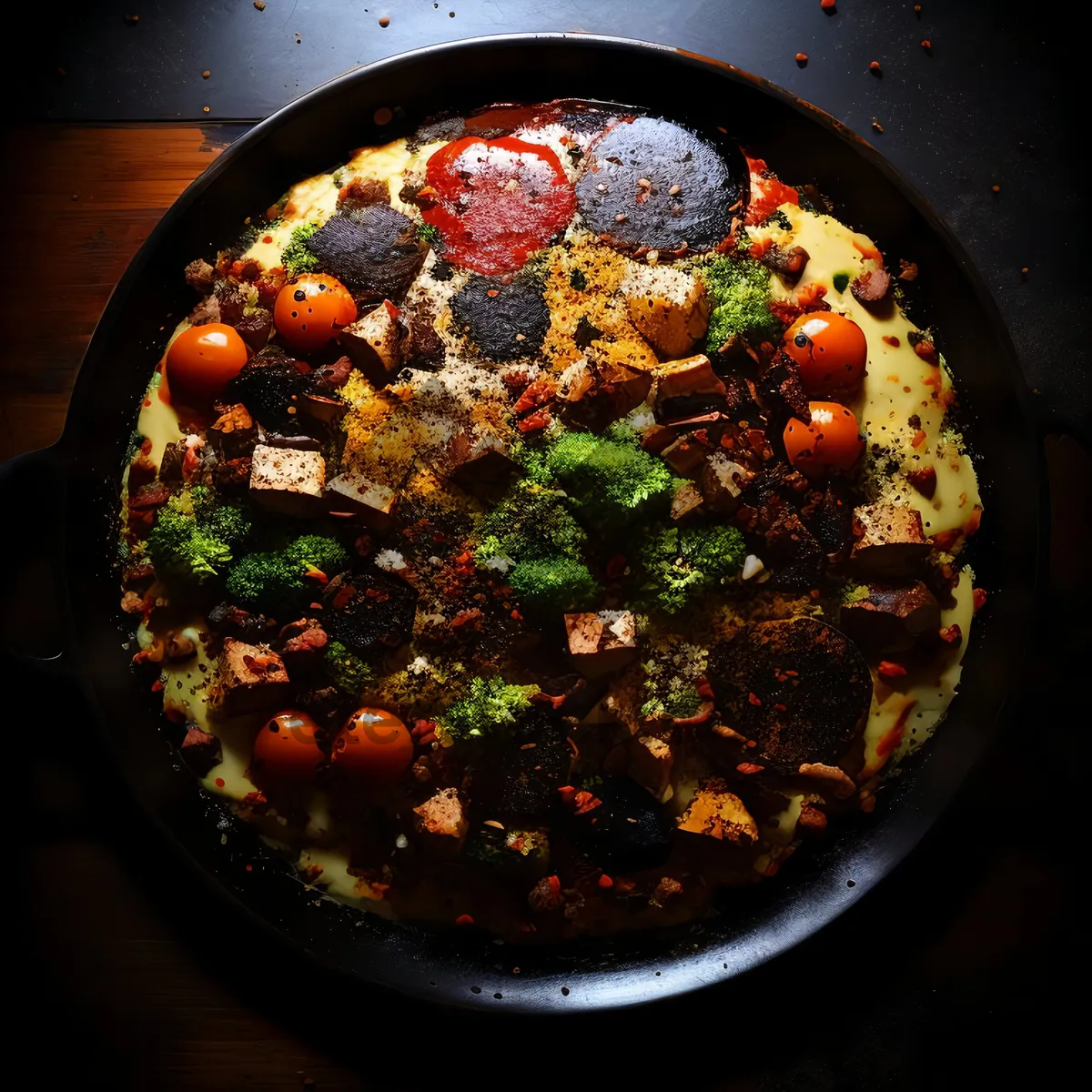 Picture of Healthy bean and vegetable salad on plate