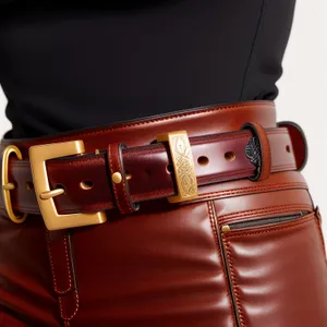 Fashionable Leather Briefcase with Buckle Fastener