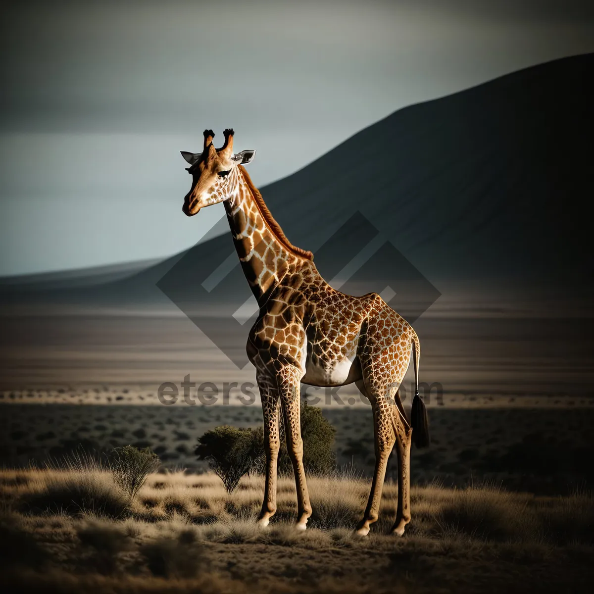 Picture of Graceful Giraffe in South African Wilderness