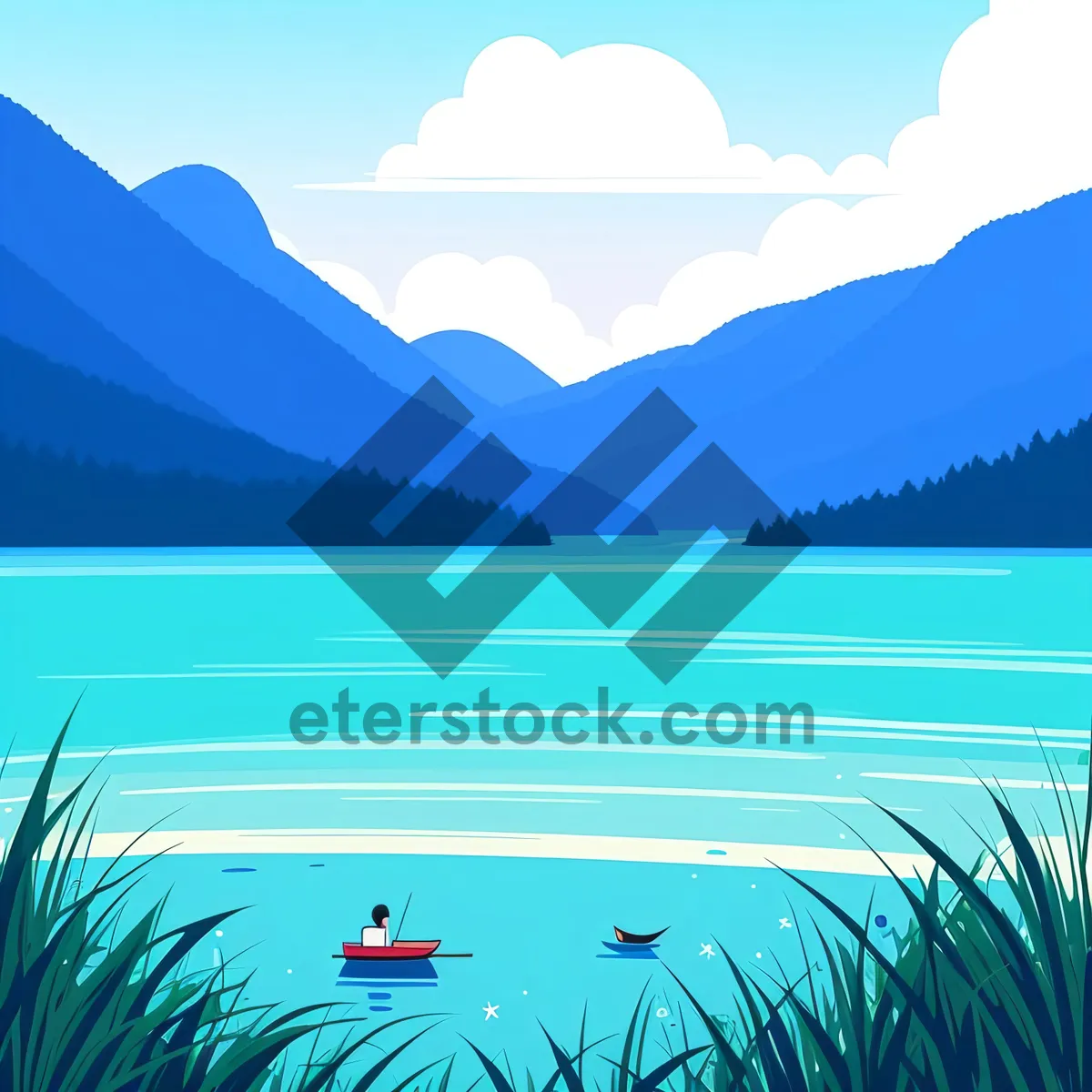 Picture of Sunlit Waves: Serene Summer Landscape Wallpaper