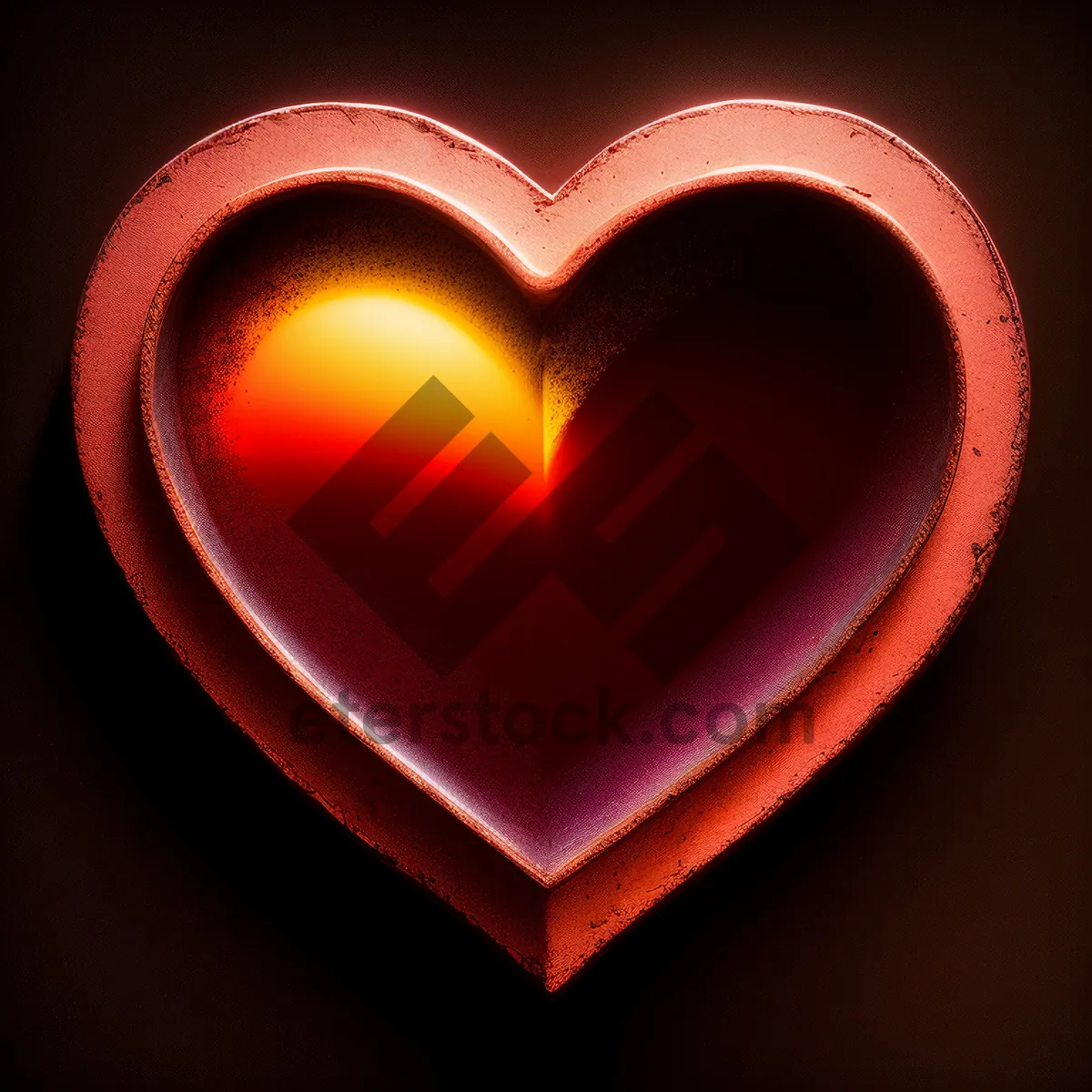 Picture of Colorful Gem Heart Graphic Design Icon