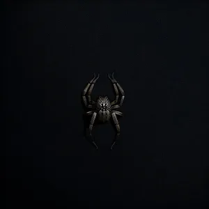 Black Widow Spider in Intricate Web