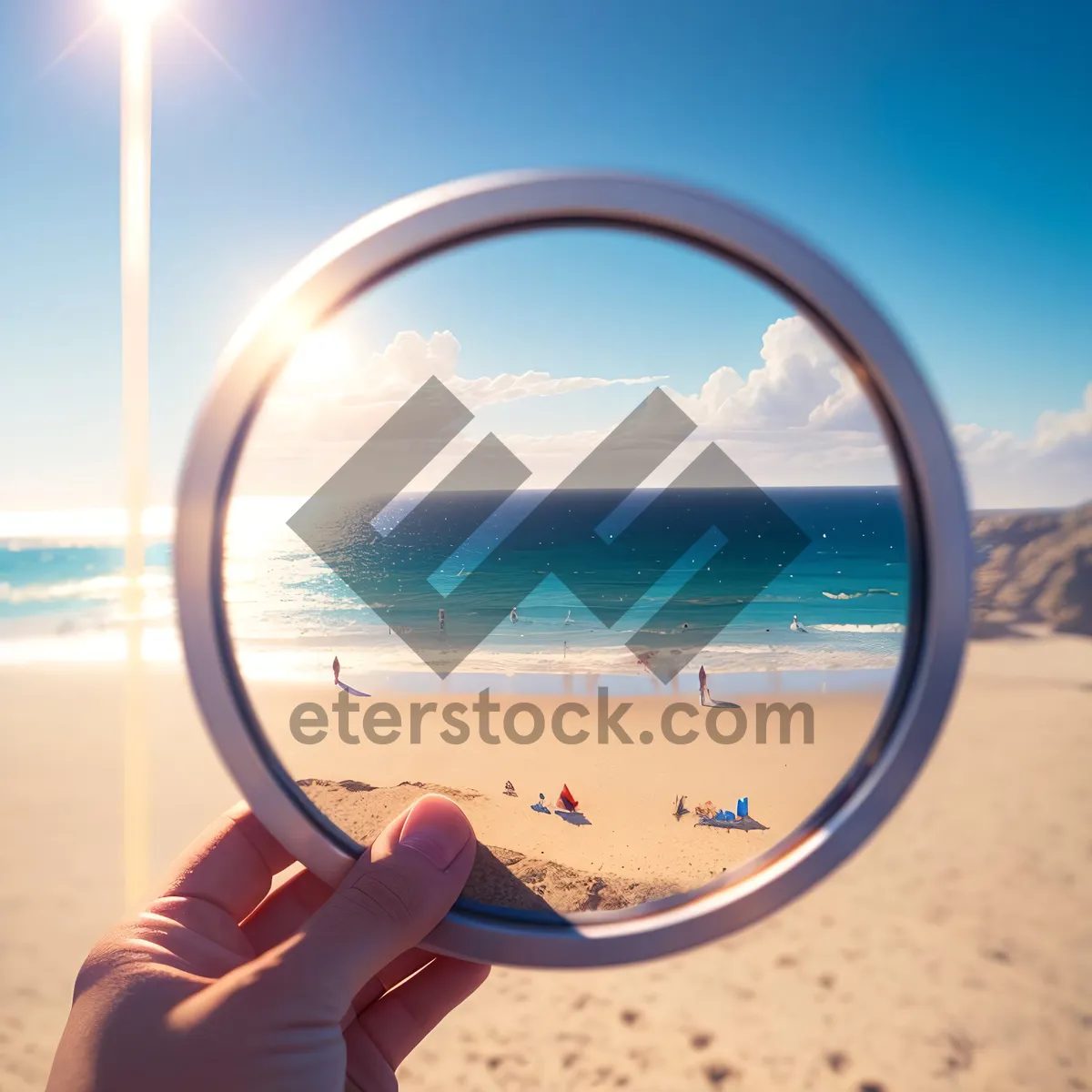 Picture of Seaside Serenity: Sunlit Reflections on a Tropical Beach