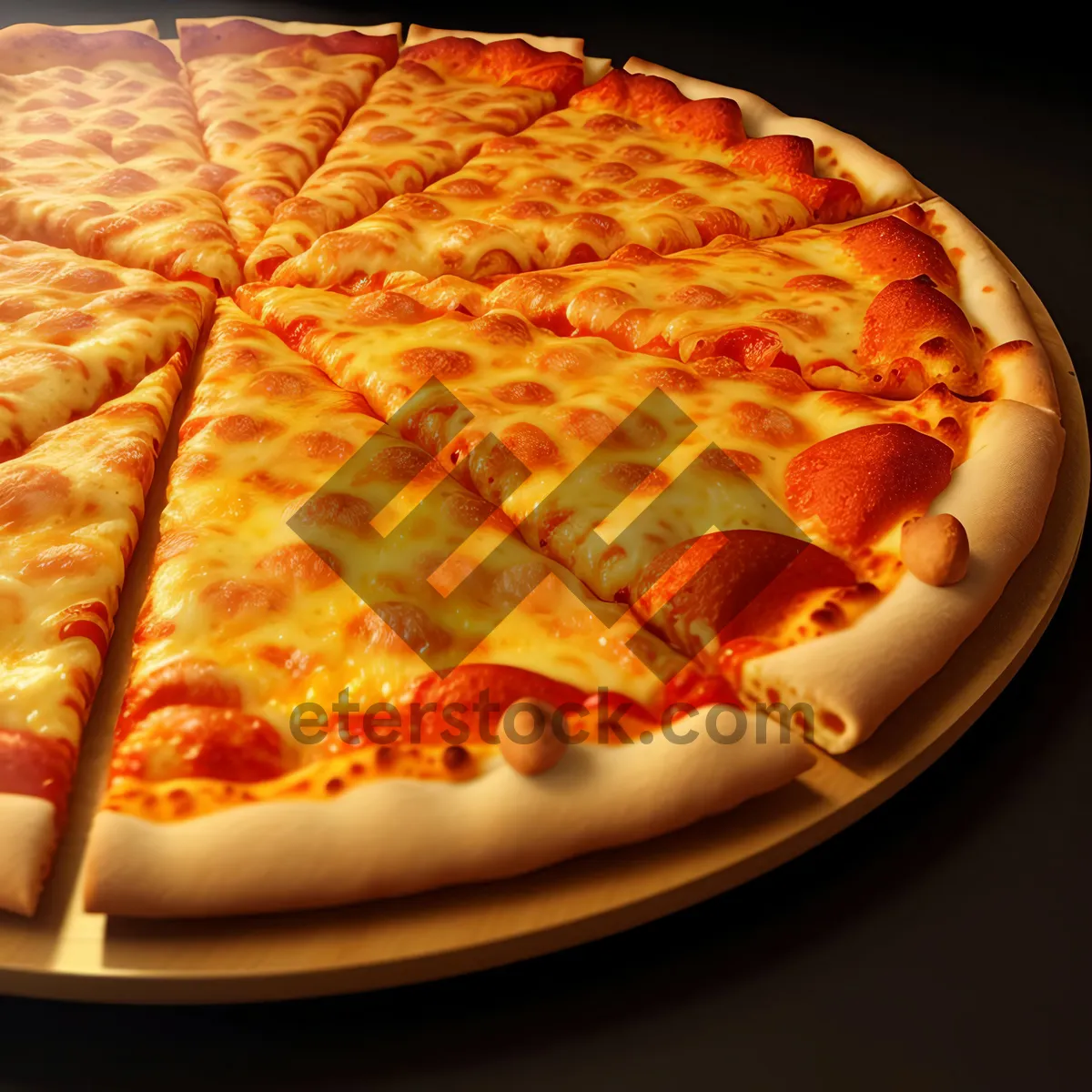 Picture of Delicious Pepperoni Pizza Slice with Mozzarella Cheese