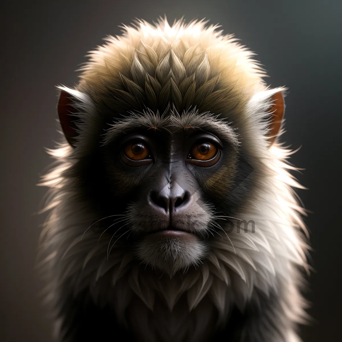 Picture of Wild Macaque Monkey with Piercing Eyes