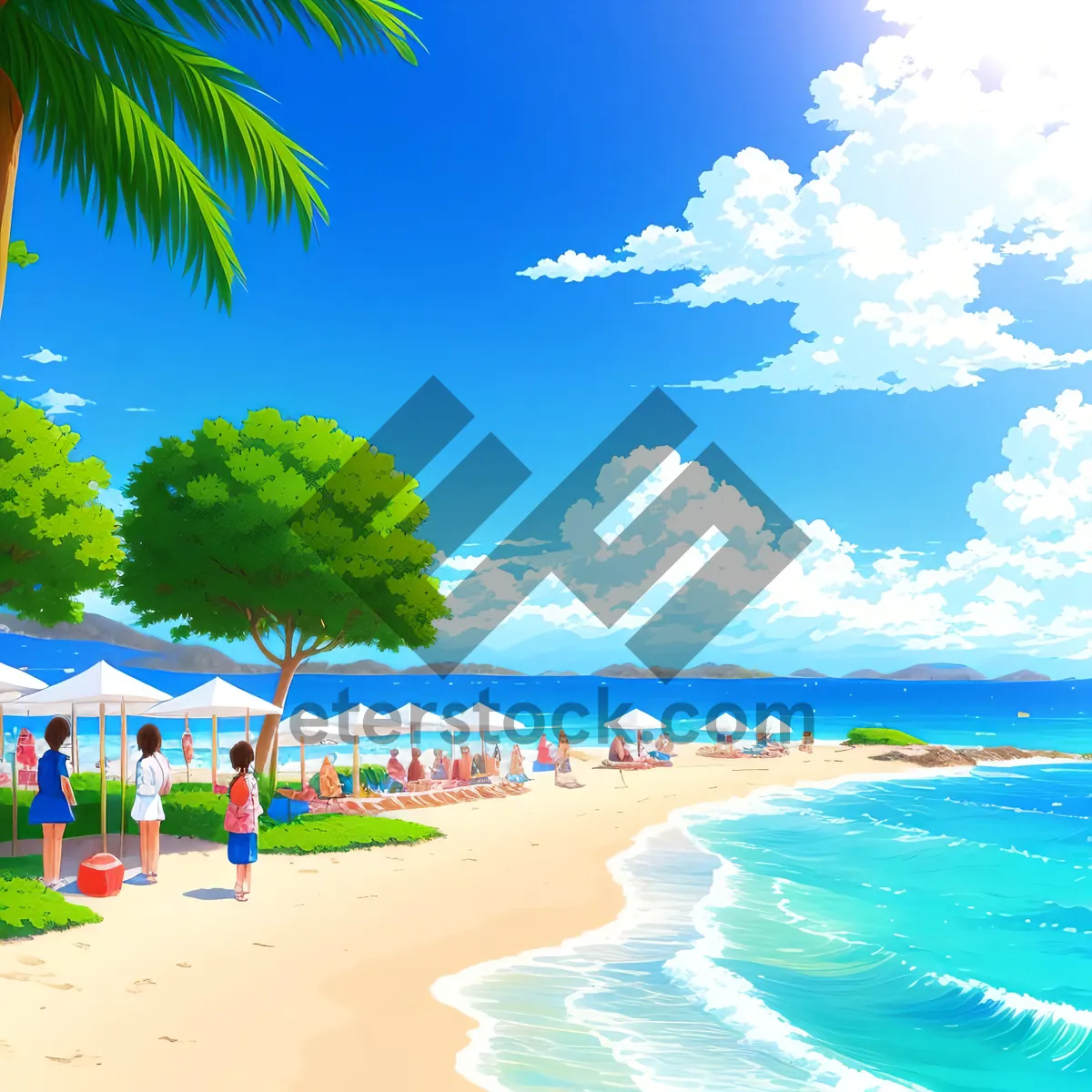 Picture of Paradise Beach: Tranquil Tropical Oasis by the Azure Ocean