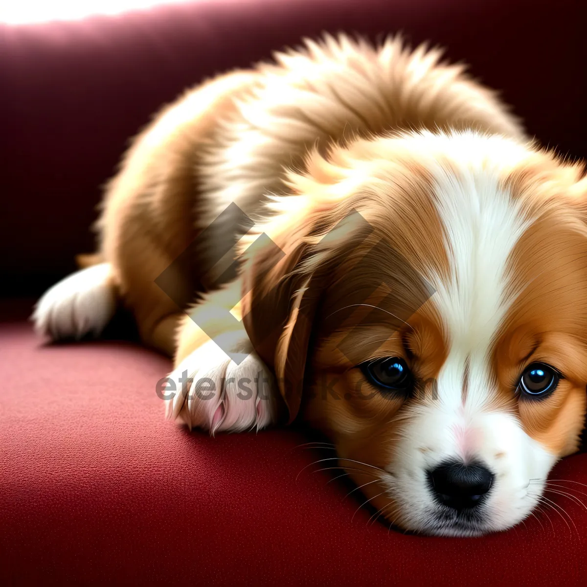 Picture of Adorable Toy Spaniel Puppy with Beautiful Brown Eyes