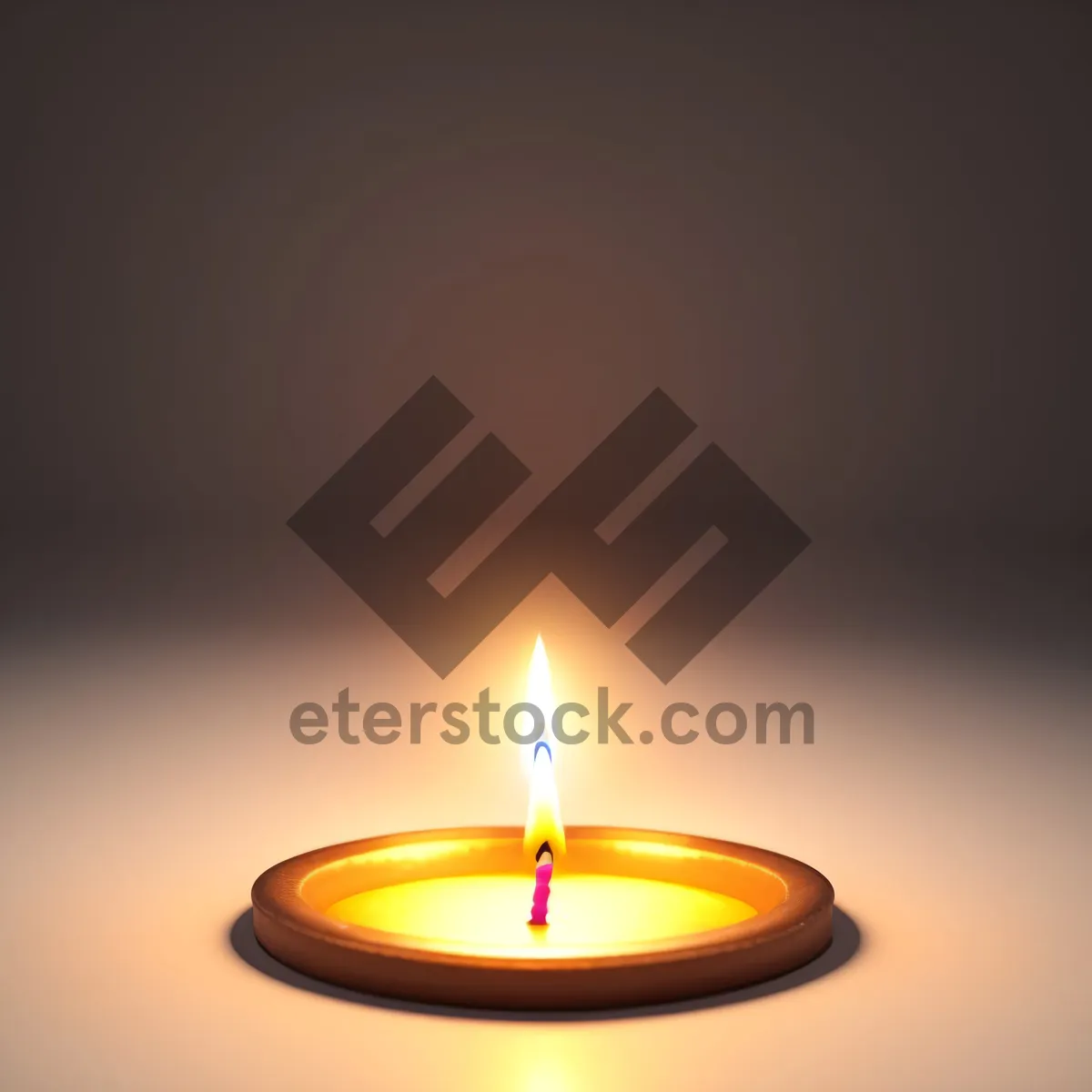 Picture of Shiny Wax Candle Button - Flame Flickers