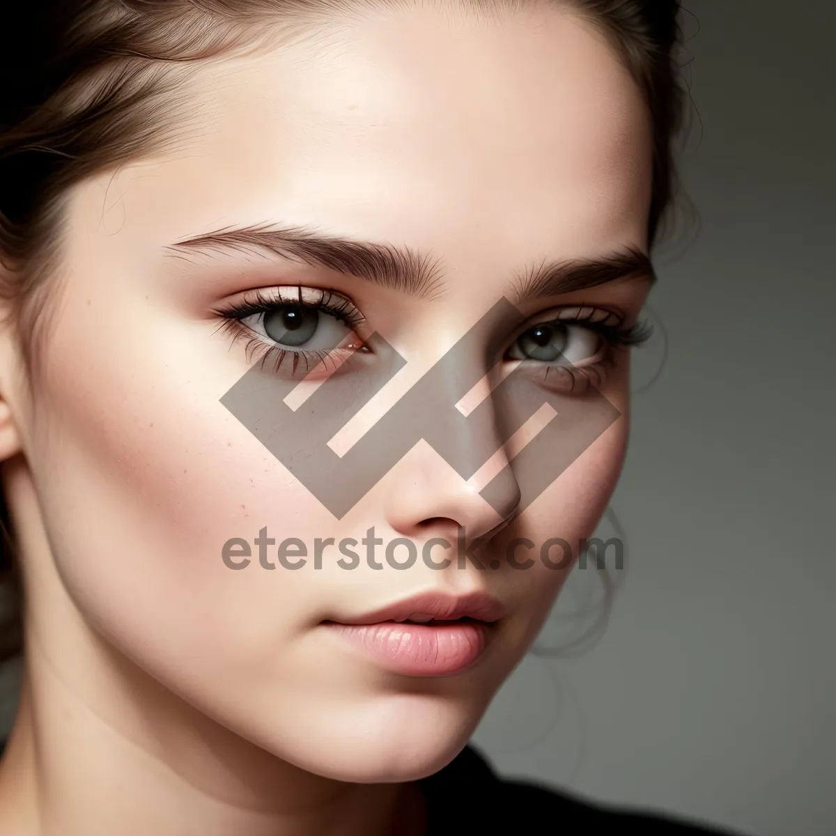 Picture of Stunning Model with Flawless Skin and Gorgeous Eyes