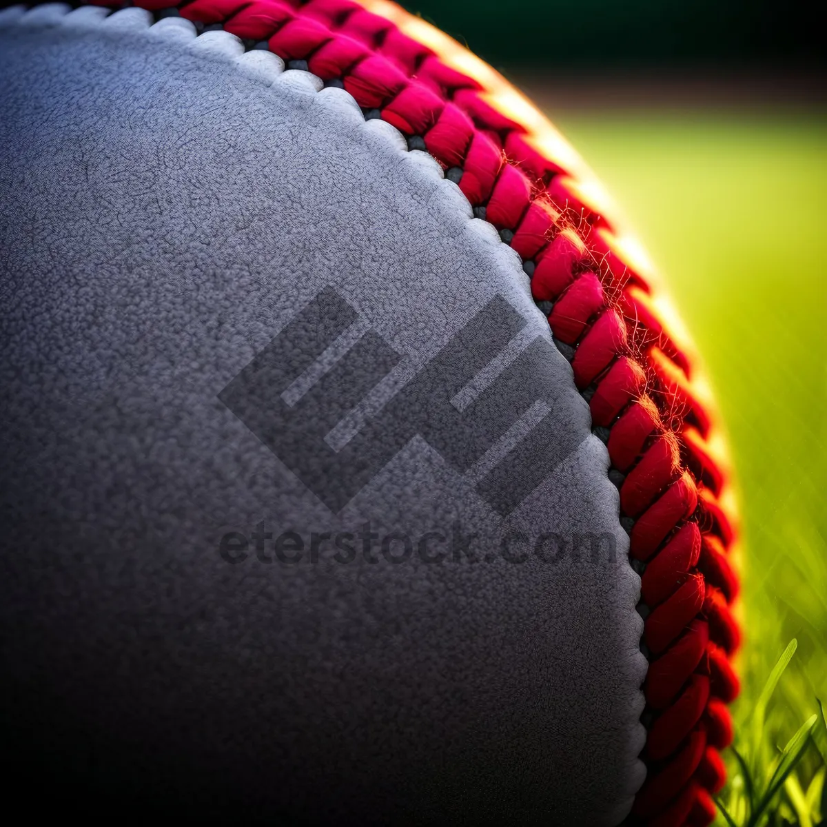 Picture of Baseball Glove on Green Grass - Sports Equipment