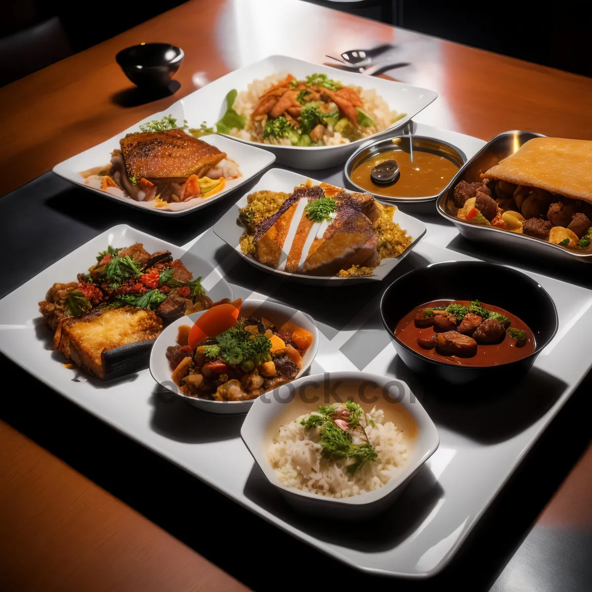 Picture of Healthy and Delicious Vegetable Plate Lunch