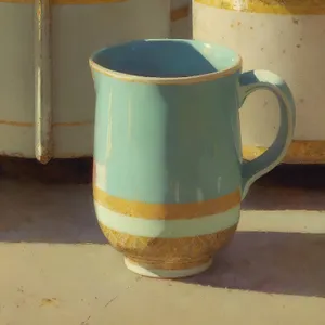 Hot Beverage Vessel: Coffee Mug with Water Jug