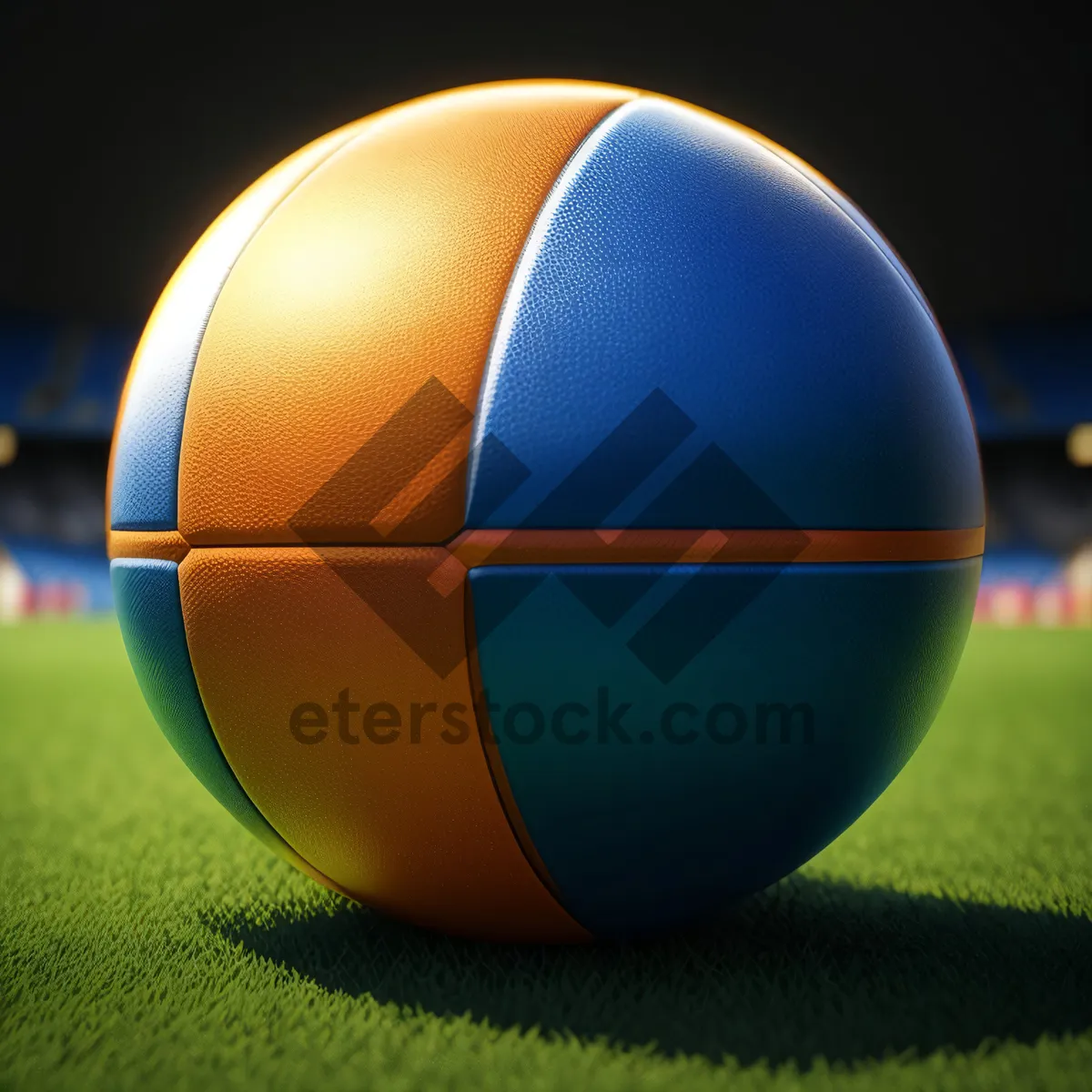 Picture of World Cup Soccer Ball on Waving Flag