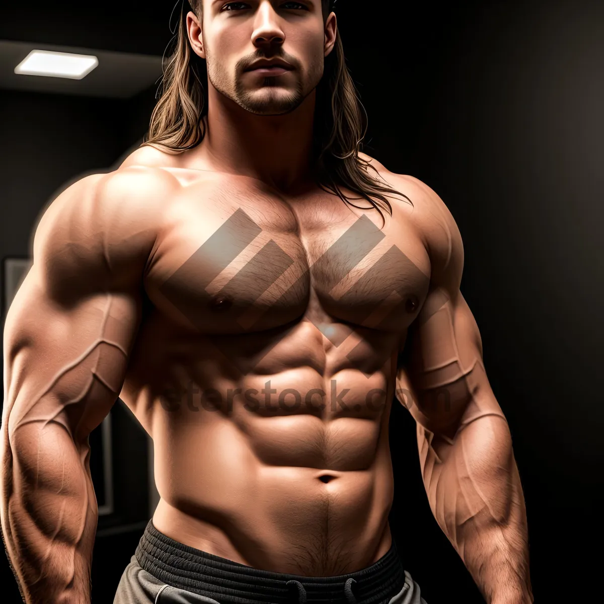 Picture of Muscular Male Model: Powerful and Seductive