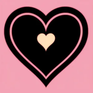 Romantic Heart Icon for Valentine's Day Decor