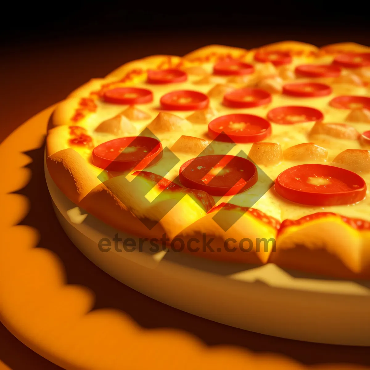 Picture of Delicious Gourmet Breakfast Pizza with Fresh Tomato