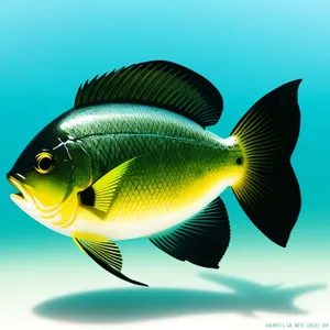 Vibrant Orange Goldfish Swimming in Aquarium