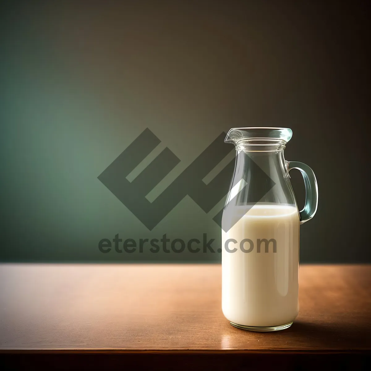 Picture of Refreshingly Pure Milk in Glass Bottle