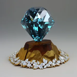 Shimmering Jewel: Crystal Perfume Bottle with Diamonds