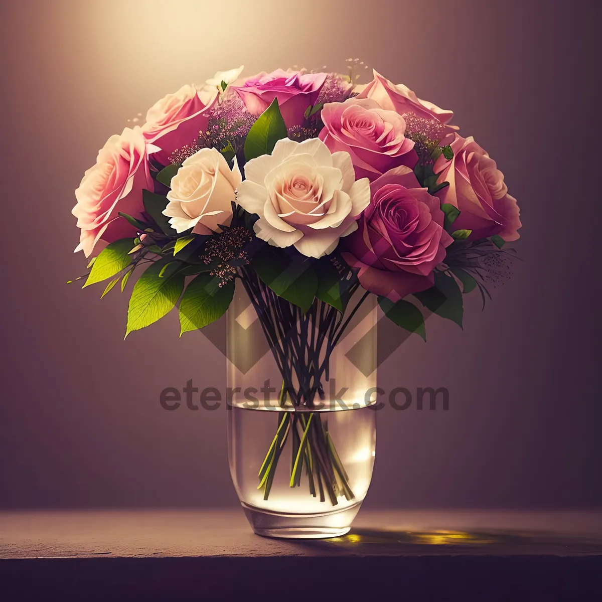 Picture of Pink Floral Vase Bouquet - Spring Blossom Arrangement
