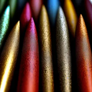 Colorful Pencil Trio on Bright Background